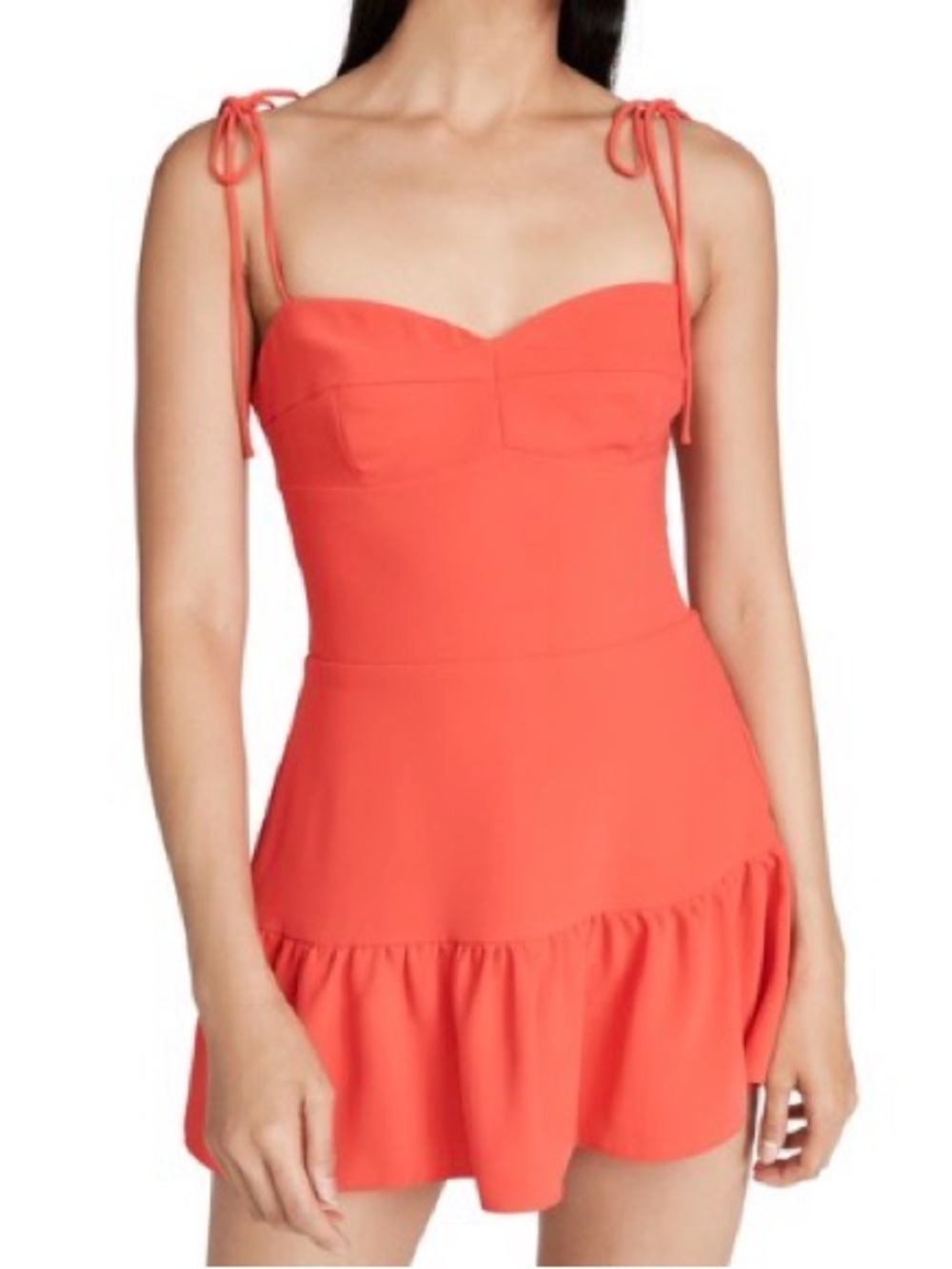 Amanda Uprichard Champagne Skort Romper in Crimson